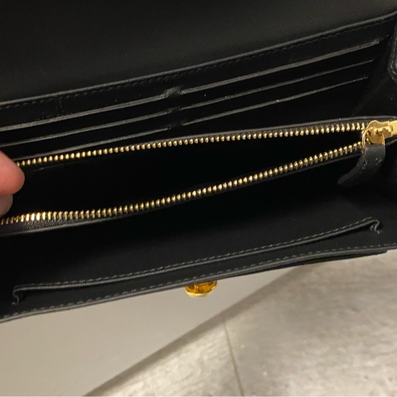 Alexander Mcqueen Wallet Metallic Grain Gunmetal Handbag With Skull - Rare - Picture 5 of 11